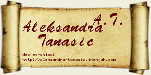 Aleksandra Tanasić vizit kartica
